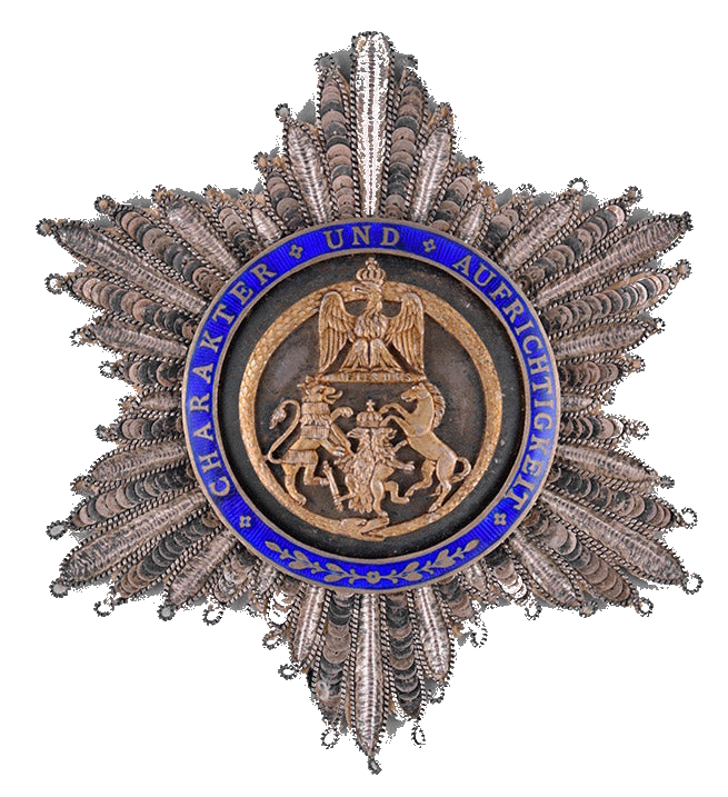 L'ordre de la Couronne de Westphalie Étoile de Grand Commandeur